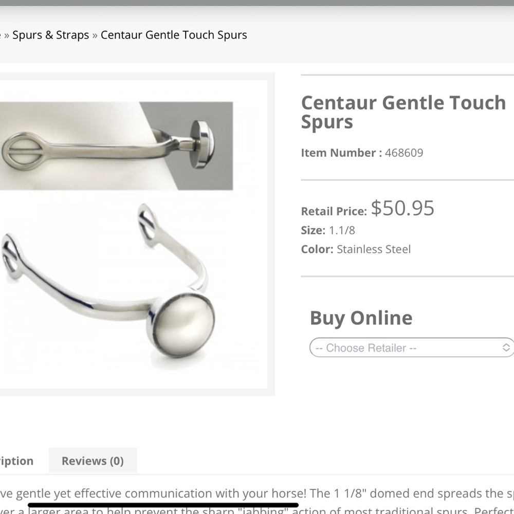Centaur Gentle Touch Spurs